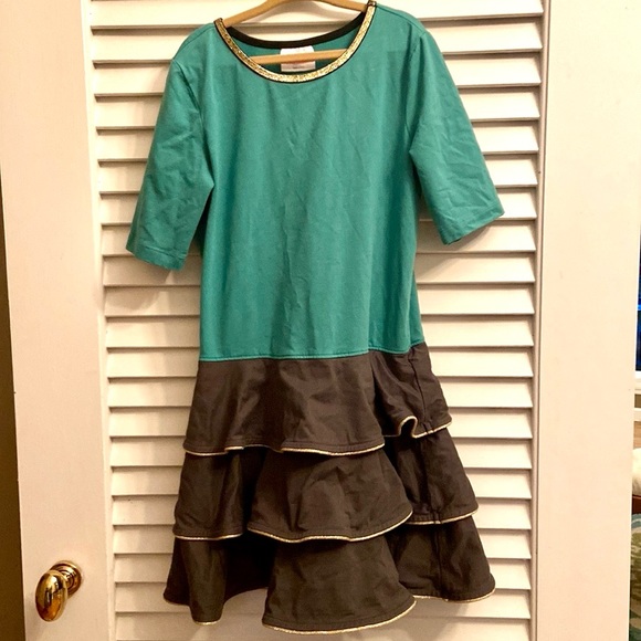 EUC Hanna Andersson Girls Ruffled Skirt Dress size 130 / 8 - Picture 1 of 4